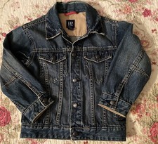 Gap Kids Boys Medium Wash Destructed Denim Jacket Size XS 4/5