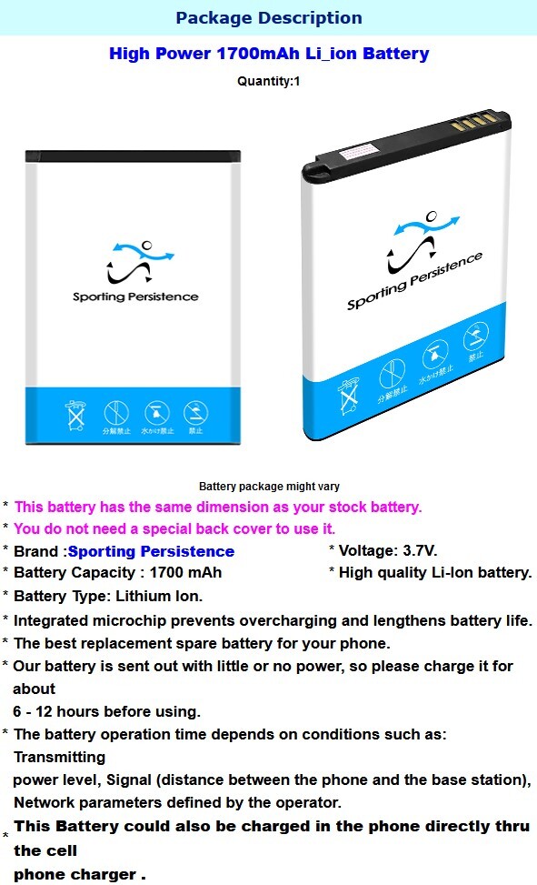 High Power 1700mAh Substitutable Standard Battery for ZTE
