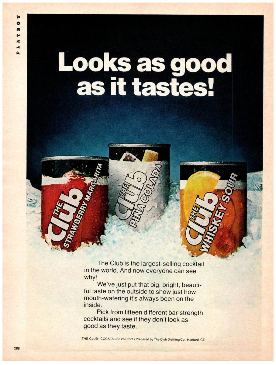 コピー年鑑 Advertising Copy Annual 1979、1980 PRINT AD, 1980 The Club Cocktails Looks As Good It Tastes Cold