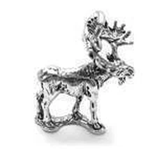 925 Sterling Silver 3D Moose Charm