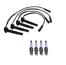 Denso Wire Set 7mm & 4 Double Platinum Spark Plugs 0.044 Kit For Subaru H4