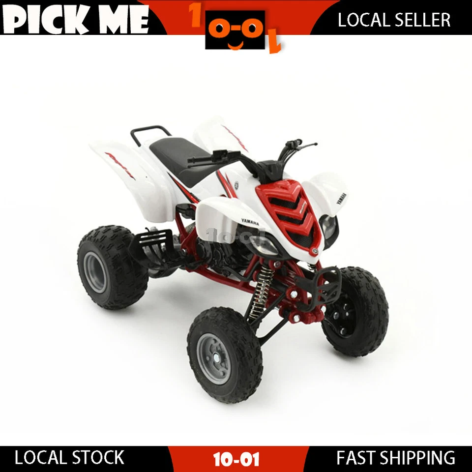 High detailed Diecast Toy Yamaha Raptor 660R White ATV Model 1:12 Scale - Image 2 of 4
