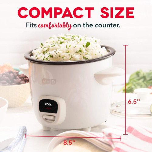 Dash Mini Rice Cooker Steamer with Keep Warm Function, 2 Cups - Portable & Compa - Picture 3 of 7