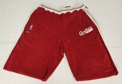 Cleveland Cavaliers Nike NBA Rewind warm-up pants men sz L Terry Cloth