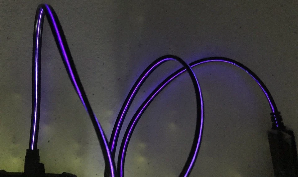 EL FLOW LED LIGHT flowing Cable smart charger FOR SAMSUNG GALAXY S6 S7 micro usb - Image 4 of 4