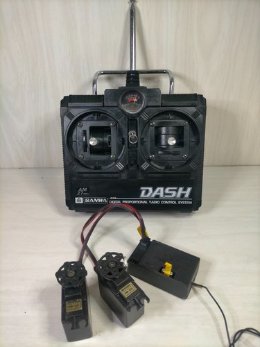 SANWA DASH AM27 TRANSMITTER RECEIVER CONTROLLER 27Mhz VINTAGE Handset RC Servo - Picture 2 of 10