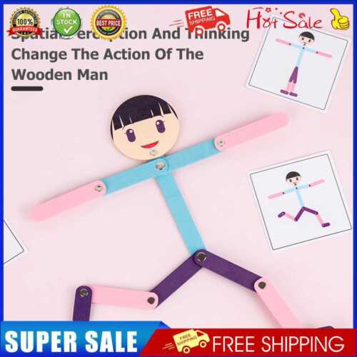 Children Montessori Wooden Man Early Learning Kids Montessori Toys Assemble Toys - Picture 1 of 21