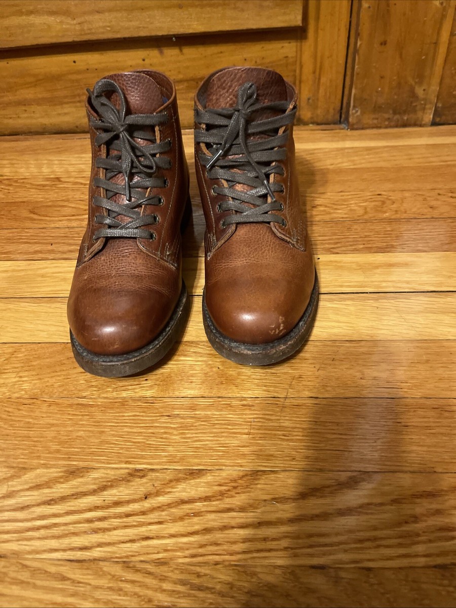 FRYE Prison Combat Brown Leather 12806036 Men's Boots SIZE 8M USA