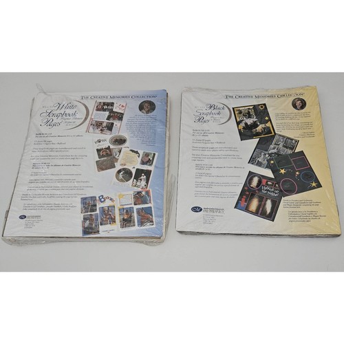 Creative Memories 8.5x11 Scrapbook Pages 18 White 10 Black OPEN PACKAGES READ