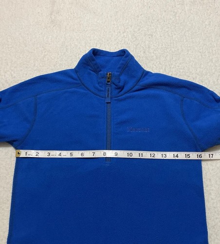 Marmot Sweatshirt Girls Medium Blue Long Sleeve Fleece 1/2 Zip Pullover - Picture 9 of 11