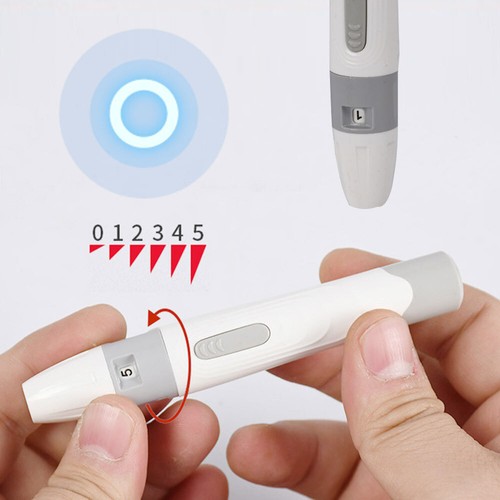 Adjustable Depth Blood Sampling Glucose Test Pen Lancing Pen for Diabetics Blood - Picture 3 of 11