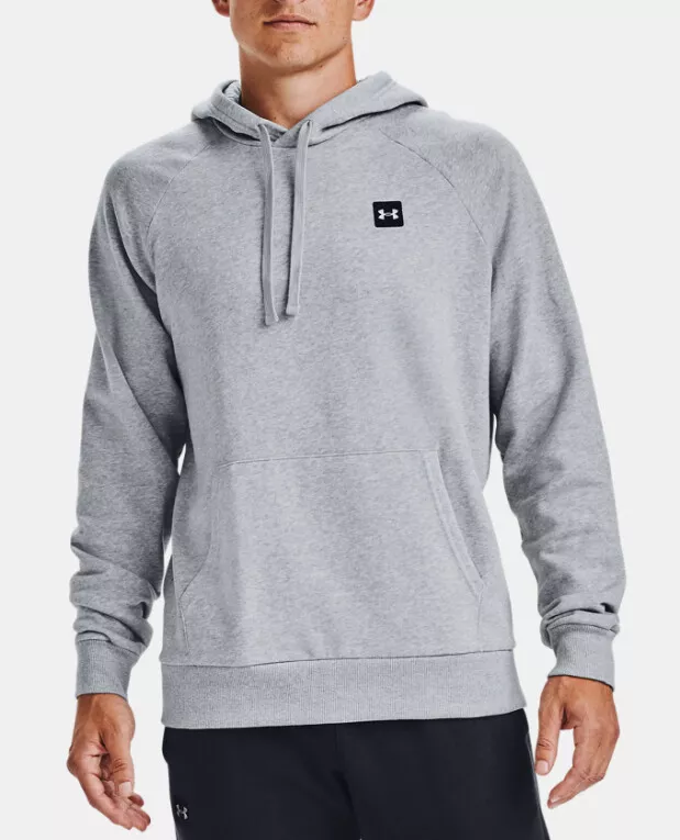 Under Armour Men's Mod Gray Light Heather UA Rival Fleece Pullover