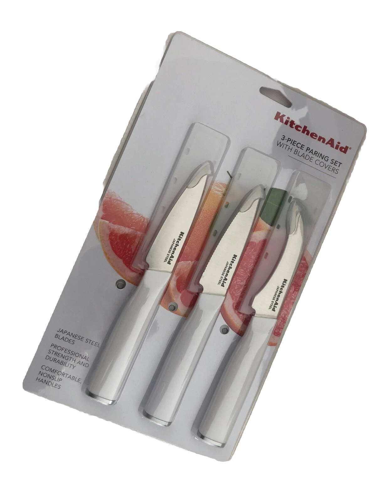New KitchenAid White 6 Piece Paring Knife Knives with Covers