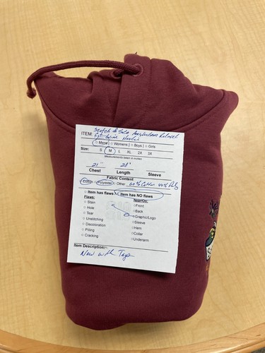 NWT Scotch & Soda Amsterdam Relaxed Fit WINE Fleece Hoodie - Medium $118 - Picture 4 of 9