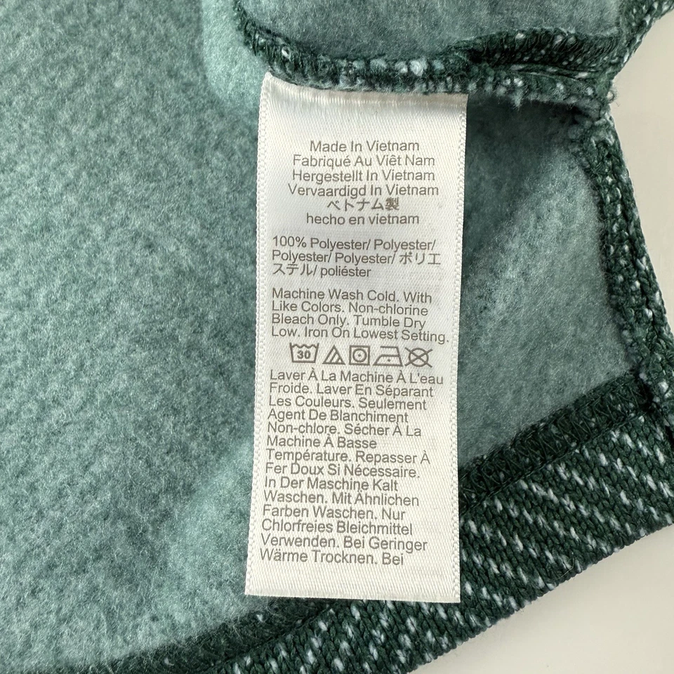 Top J Crew cuello embudo para mujer XL verde grueso forrado de vellón H1549 Foto 4 de 4