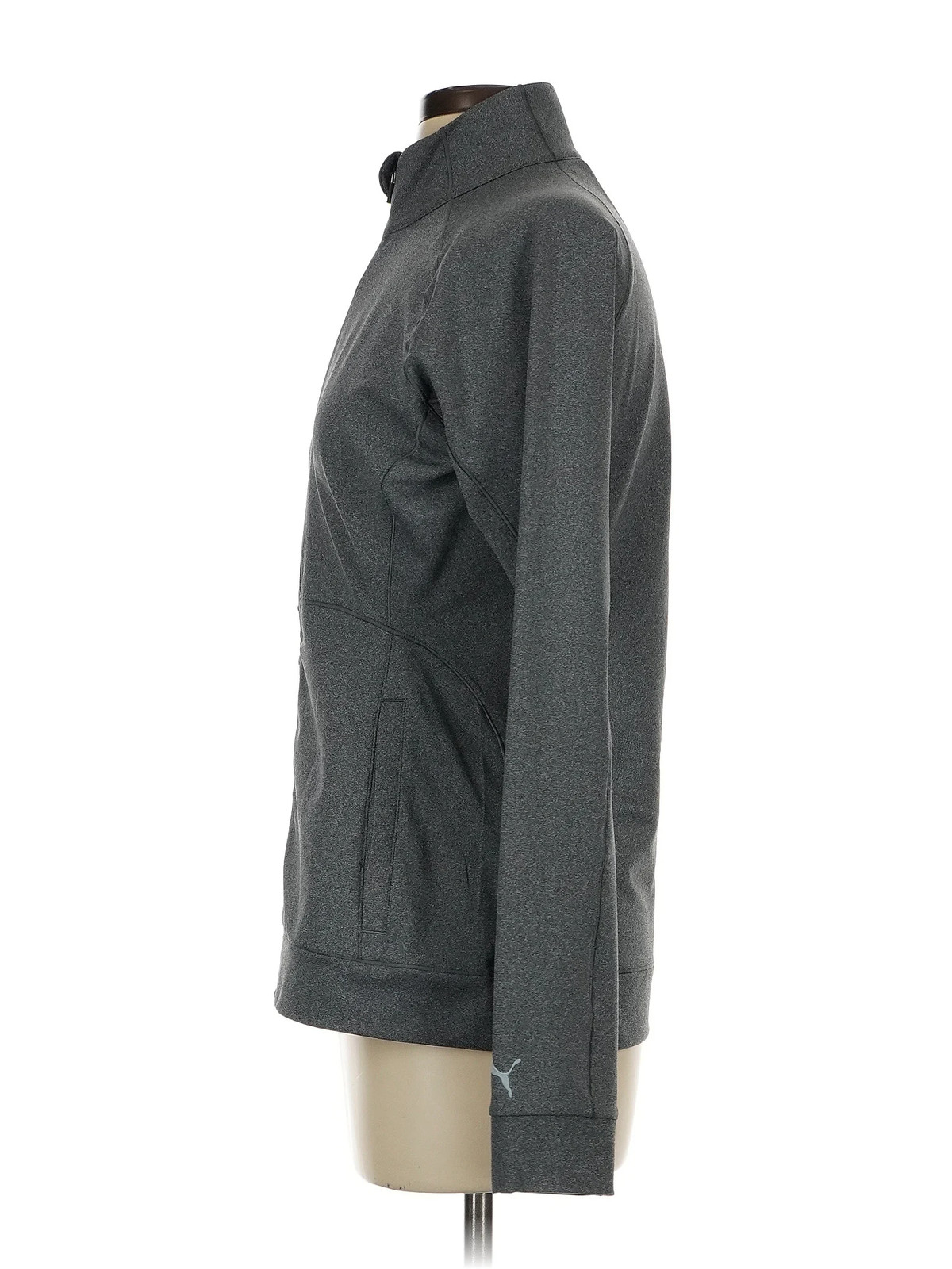 Puma Women Gray Track Jacket S thumbnail 4