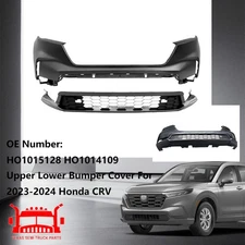 Front Upper Lower Bumper Cover For 2023-2024 Honda CRV CR-V HO1015128 HO1014109
