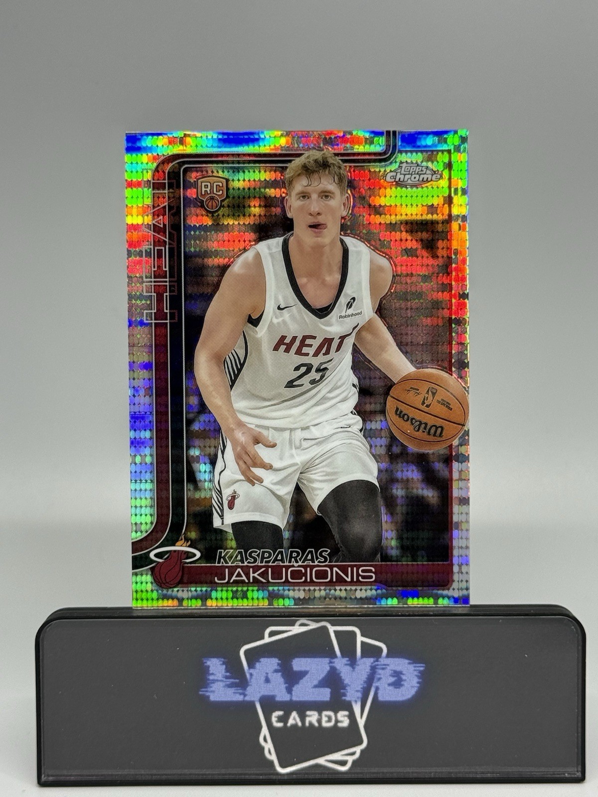 2025-26 Topps Chrome #270 Kasparas Jakucionis Pulsar RC Miami Heat