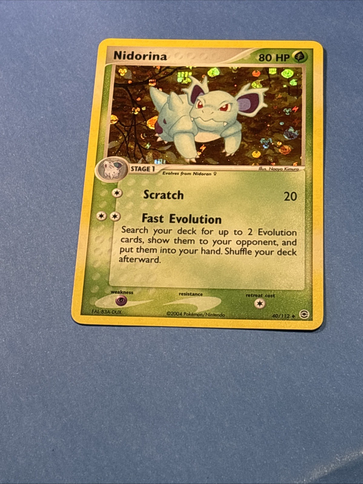 Nidorina 40/112 FireRed & LeafGreen Reverse Holo NM