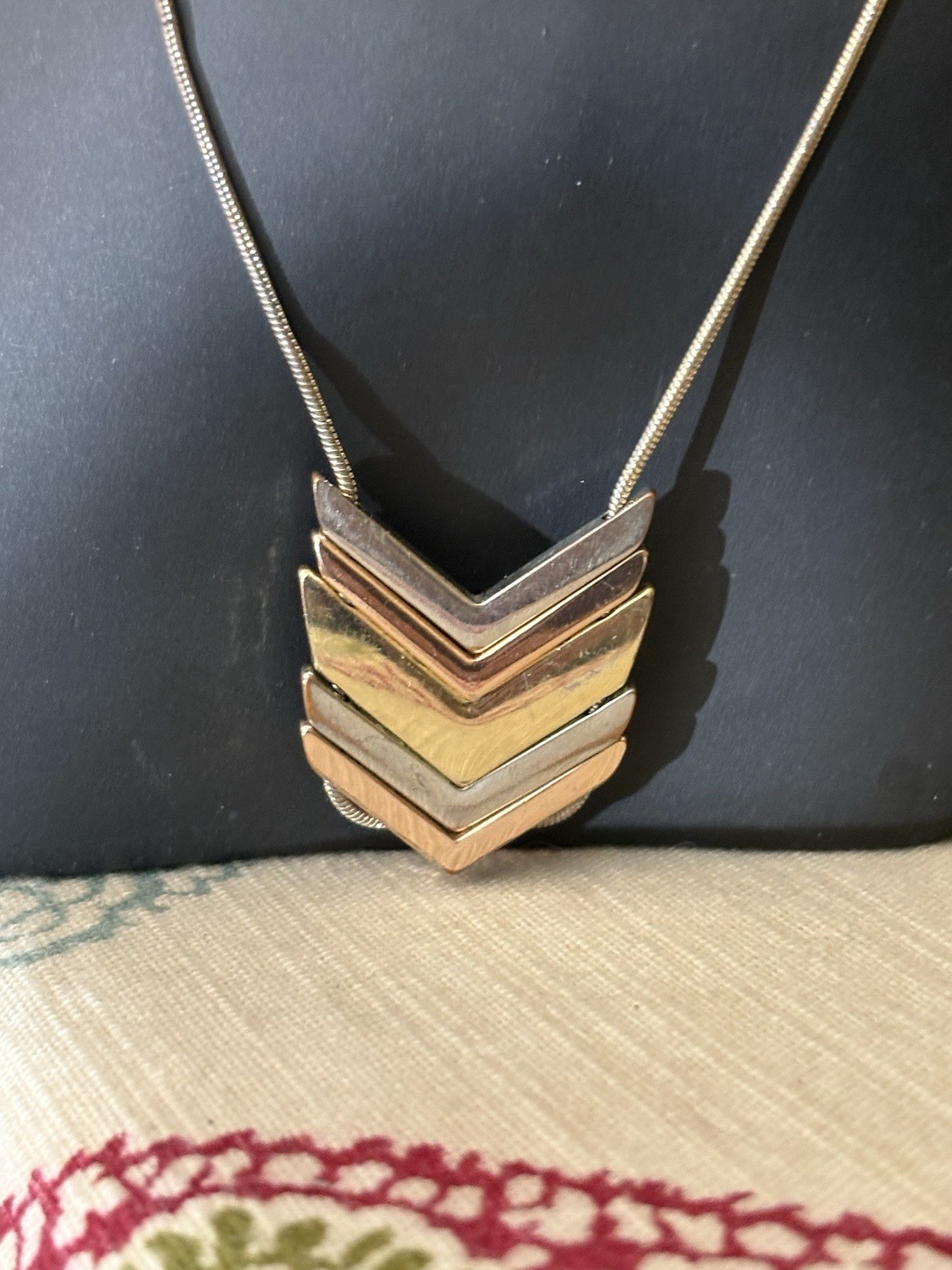 Vintage Express Arrowstack Chevron Necklace Multi… - image 6
