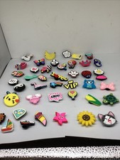 Lot of 45 Shoe Charms for Crocs Unbranded Some Disney Mario Pink Lady Bug Emoji