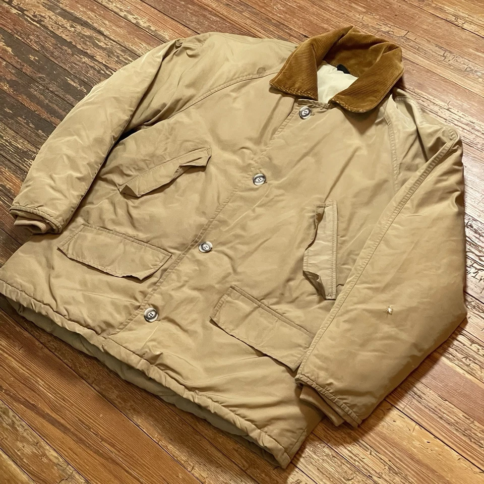 Vintage 70s LL Bean Goose Down Jacket Size XL Script Tag USA Made Hunting Coat - Image 2 of 4