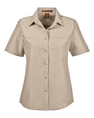 Harriton Women's Key West Short Sleeve Performance Staff Shirt M580W