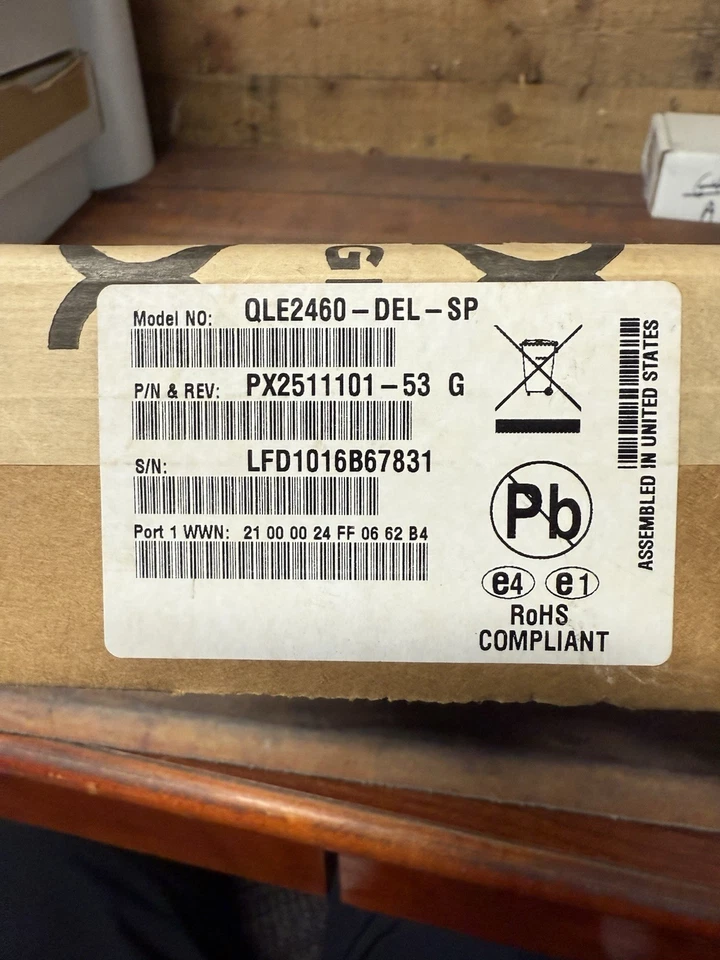 QLogic QLE2460-DELL-SP PCIe 4Gb FC HBA PX2511101-53G New Sealed Box - Image 2 of 4