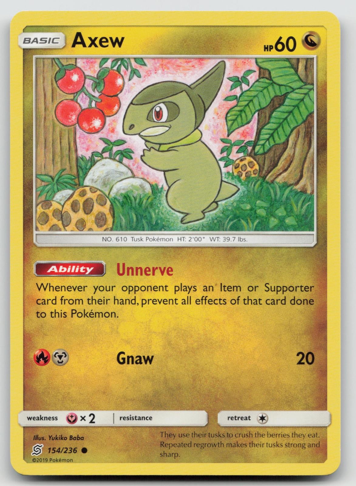 Axew 154/236 Unified Minds Pokemon LP