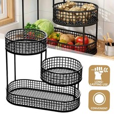 Obstkorb 3 Etagen Obst Aufbewahrung Obstschale Obstregal für Gemüse Obst Snacks