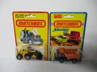 Matchbox Lesney Superfast SF29 Tractor Shovel & SF23 Atlas Dump, blistercard