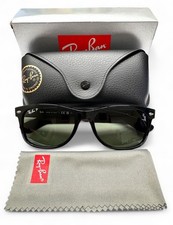 Ray-Ban New Wayfarer Sunglasses RB 2132 901/58 Polished Black Polarized 58mm