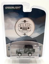 Greenlight 1/64 Scale 27940-C - 1979 Jeep CJ-5 Silver Anniversary Edition