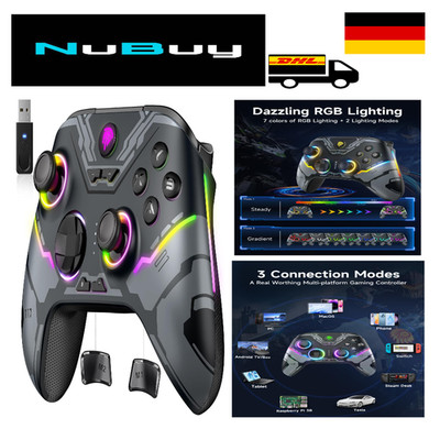 EasySMX X15 Wireless Controller RGB Licht Hall Joystick Bluetooth PC Switch