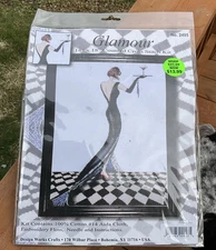 Design Works GLAMOUR Lady Counted Cross Stitch Kit 14" x 18" NIP
