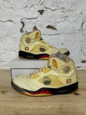 Air Jordan 5 x Off-White 'Sail' Men s Size 13 Pre-owned Sneakers DH8565-100