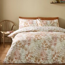 Catherine Lansfield Autumn Leaves So Soft Reversible King Duvet King, Natural 