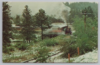 Black Hills Central Railroad No. 104 Excursion Train Postcard South Dakota