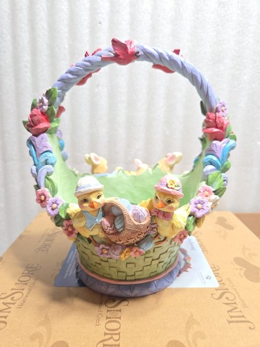 New - Jim Shore "Easter Cheer Found Here" Easter Basket W/ Eggs Enesco 6008810 - Afbeelding 8 van 18