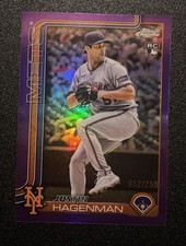 2025 Topps Chrome Update Justin Hagenman RC #USC61 Purple Refractor 52/250