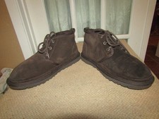 UGG Neumel Espresso Boots Mens Size 8 Suede Sherpa Lined Casual Chukka