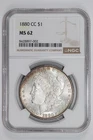 1880-CC MORGAN DOLLAR NGC MS62