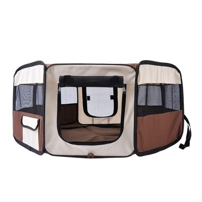 PawHut Stoff Haustier Welpe Hund Katze Kaninchen Schwein Meermeer Laufstall Laufstall Durchmesser 90 x 4