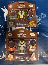 DISNEY Park Pals Outfits Chip And Dale Pin Set New