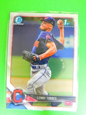 Lenny Torres 2018 Bowman Draft 1st #BDC-8Chrome Cleveland Indians