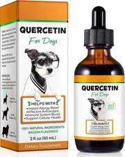 Quercetin with Vitamin C for Dogs – 60 ML Allergy Relief & Immune Support