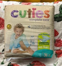 Cuties Complete Care Baby Diaper Size 4 22 to 37 lbs.