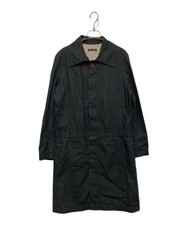 FRANK LEDER                    Washed cotton trench coat black