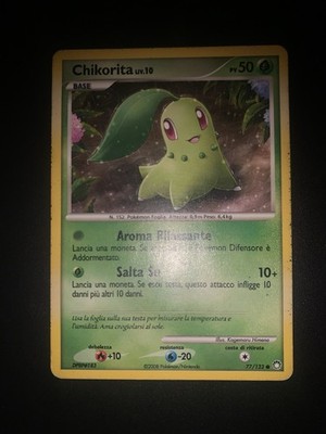 pokemon karte Chikorita Ita 77/123 Mysteriöse Schätze Italienisch