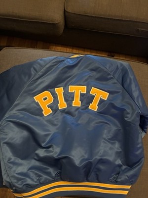 Locker Line Pittsburgh Panthers Blue/Gold Satin Snap-Front Jacket Size L